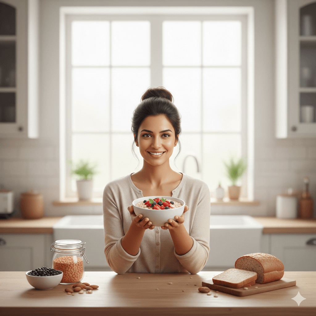 Fiber-rich foods supporting digestion and energy